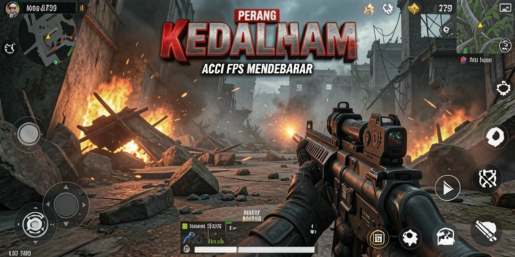 Screenshot gameplay 2739 dengan aksi tembak-menembak yang mendebarkan.