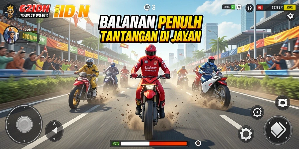 Gameplay balapan yang seru dan mendebarkan di 62IDN.