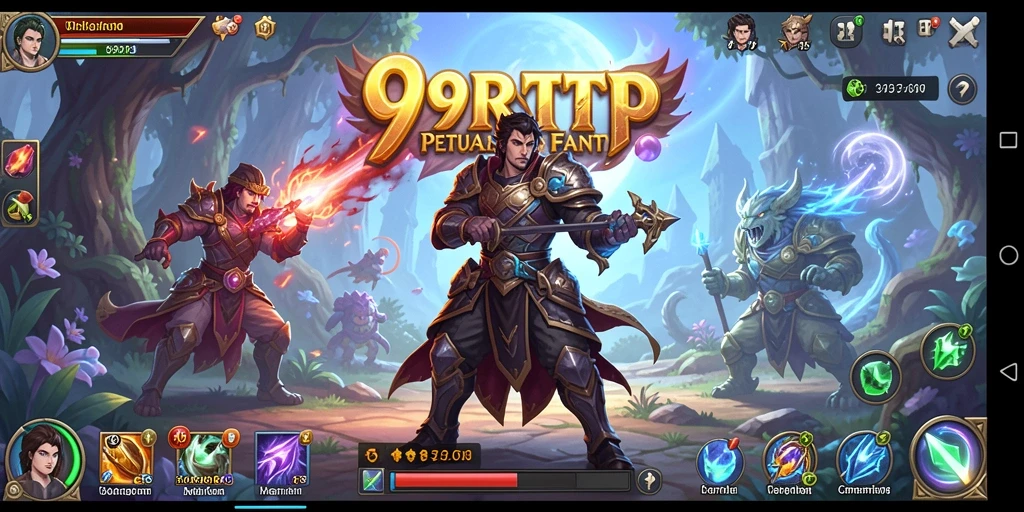 Screenshot menampilkan karakter heroik dalam pertarungan epik di dunia <strong>99RTP</strong>.