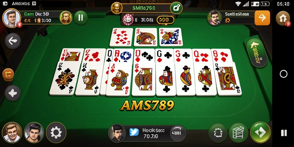 Tampilan gameplay seru dalam AMS789 yang menampilkan permainan Domino.