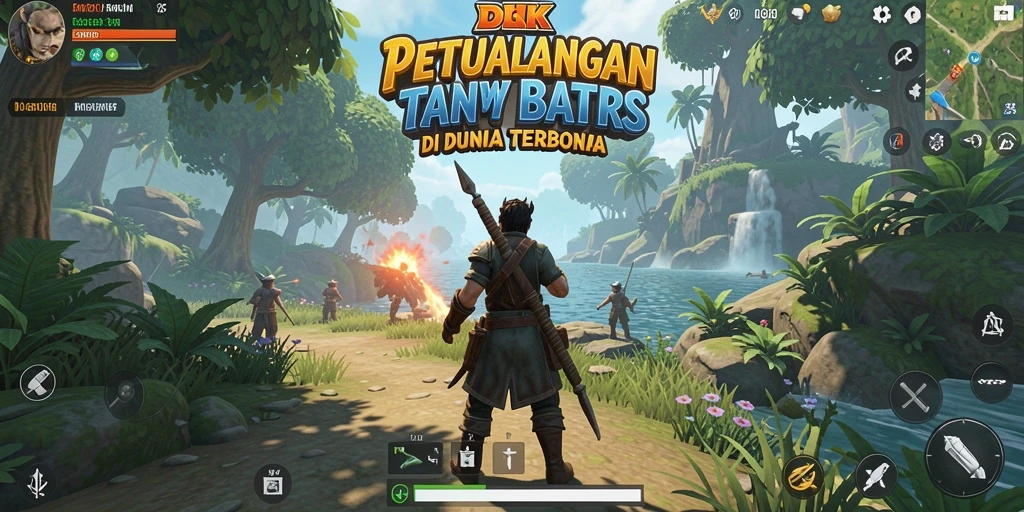 Tampilan gameplay DKK yang menampilkan eksplorasi dunia terbuka.