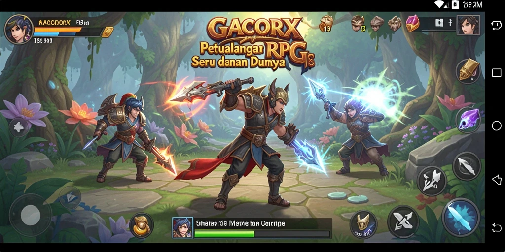 Screenshot GACORX menampilkan aksi seru dalam petualangan RPG.