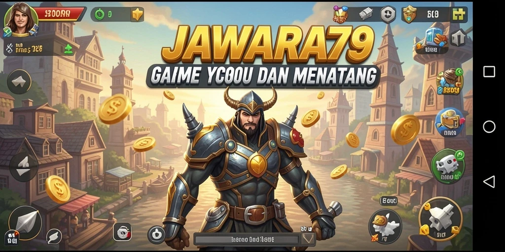 Tangkapan layar utama JAWARA79 menampilkan gameplay Tycoon yang dinamis dan menarik.