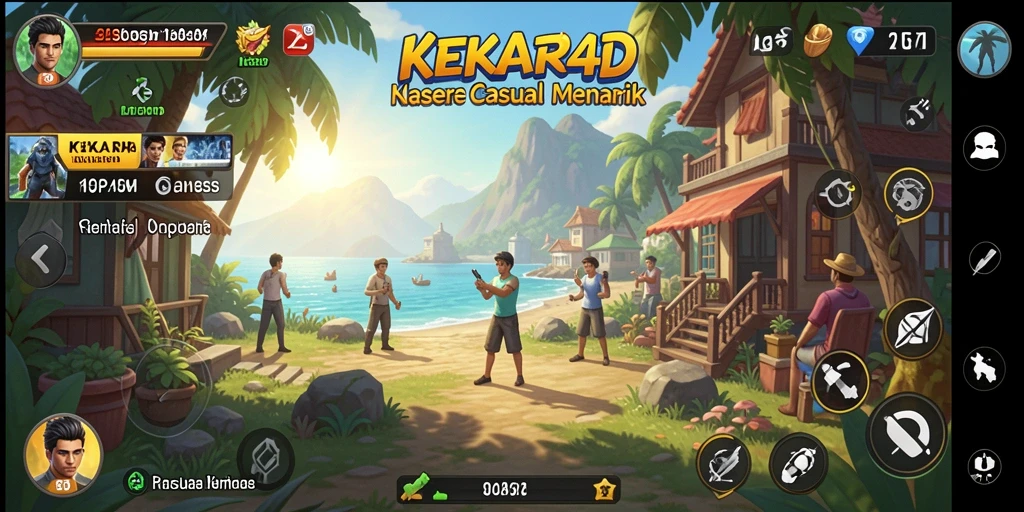 Tampilan menarik dari gameplay KEKAR4D yang penuh warna.