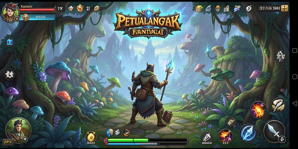 Gameplay seru dengan pertarungan RPG yang menantang.