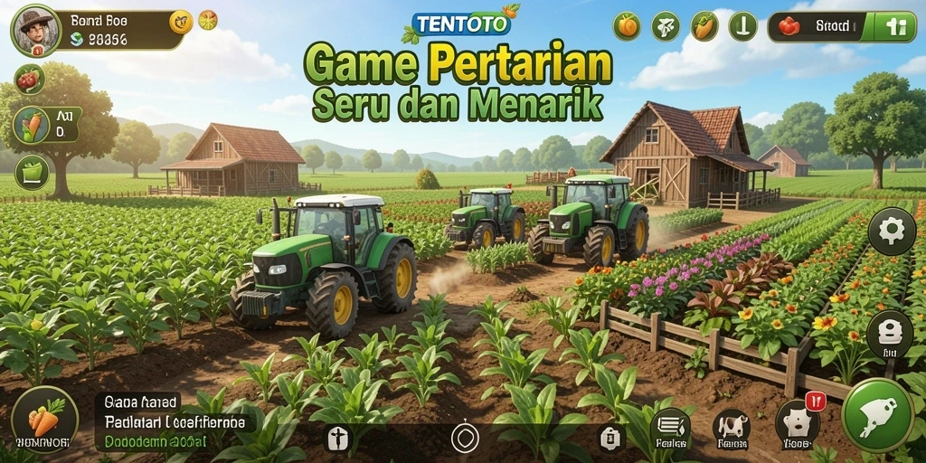 Gameplay seru saat merawat ladang dan hewan ternak di TENTOTO.