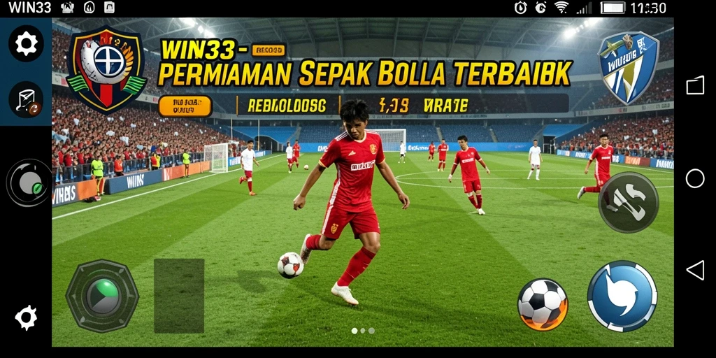 Tampilan gameplay <strong>WIN33</strong> yang memukau dengan aksi sepak bola seru.