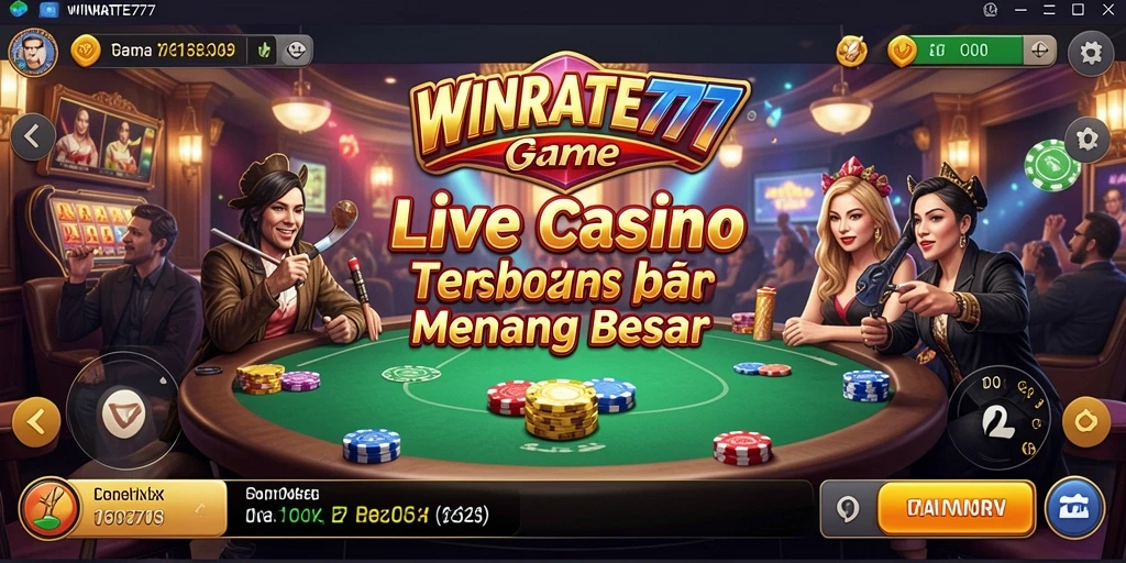 Tampilan menarik dari gameplay Live Casino di WINRATE777.