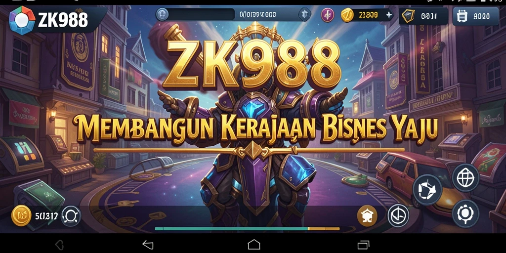 Tampilan gameplay menarik dari ZK988, membangun kerajaan bisnis.